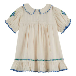 Emile et Ida – Besticktes Claudine-Kleid | Creme
