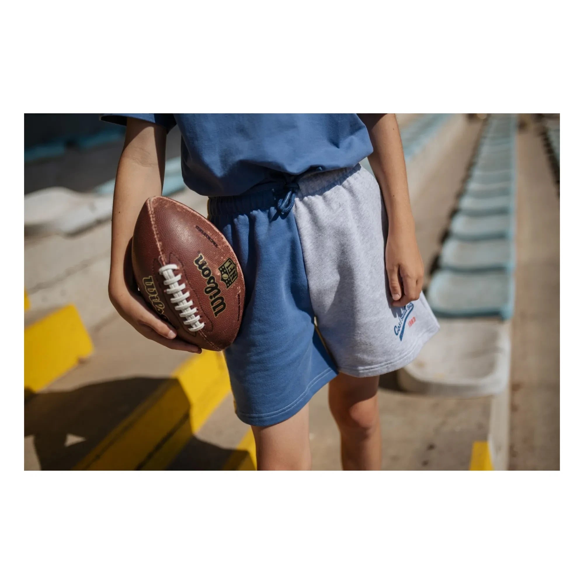 Cos I Said So - Blockfarbene Logo Bio-Baumwollshorts | Grau meliert