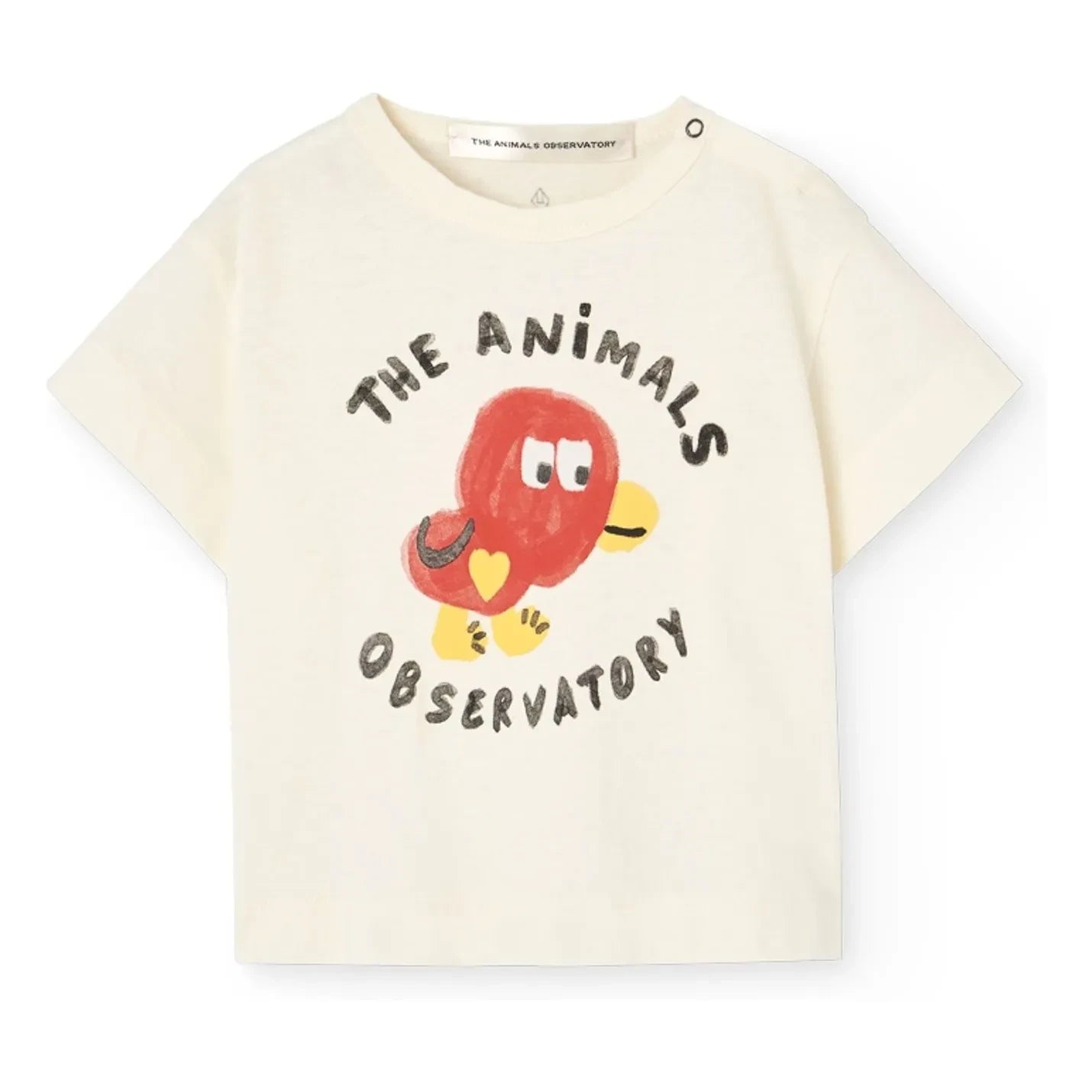 The Animals Observatory - Pangolin T-Shirt Chick Bio-Baumwolle | Weiß