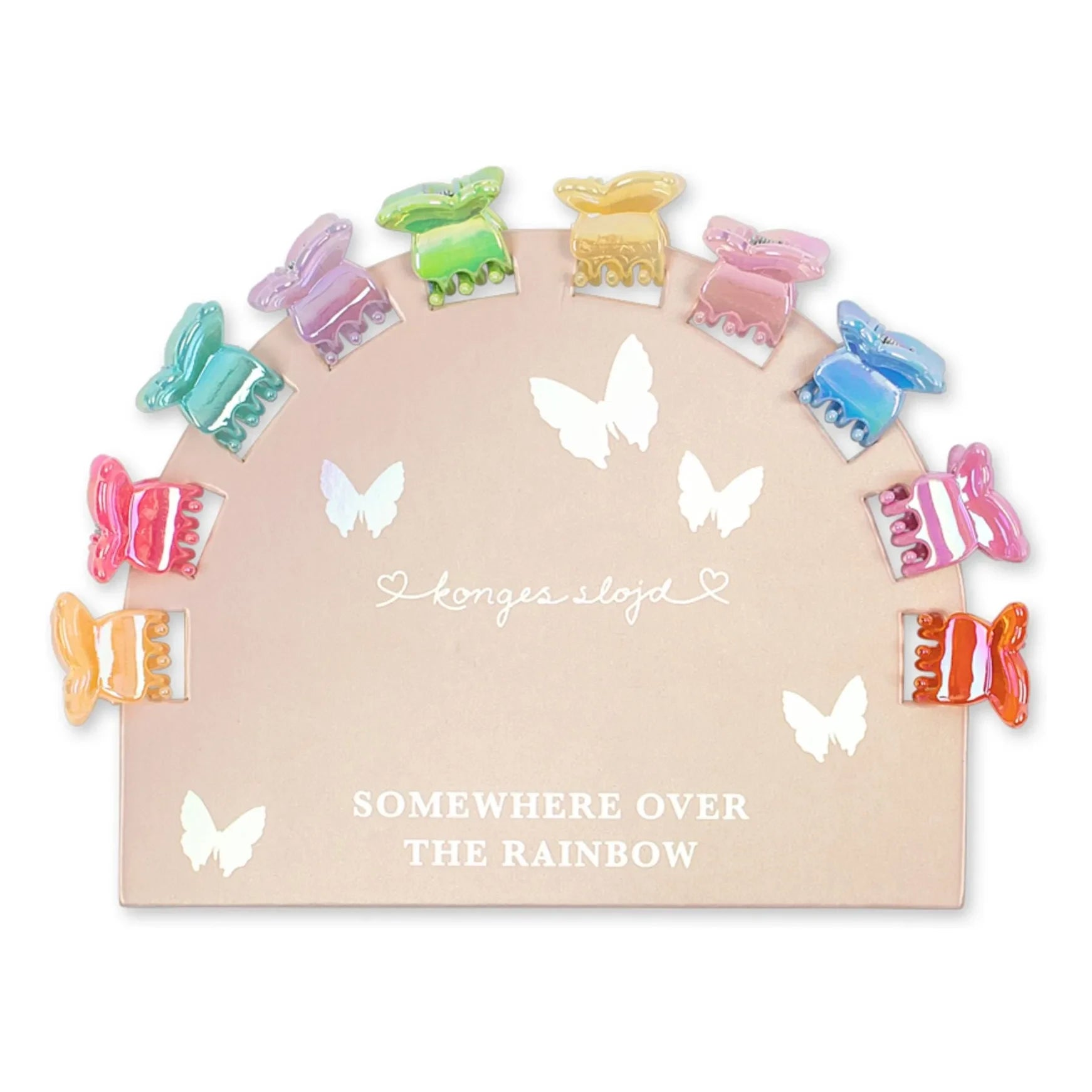 Konges Sløjd - 10er Set Mini Schmetterlings-Haarklammern | Rosa