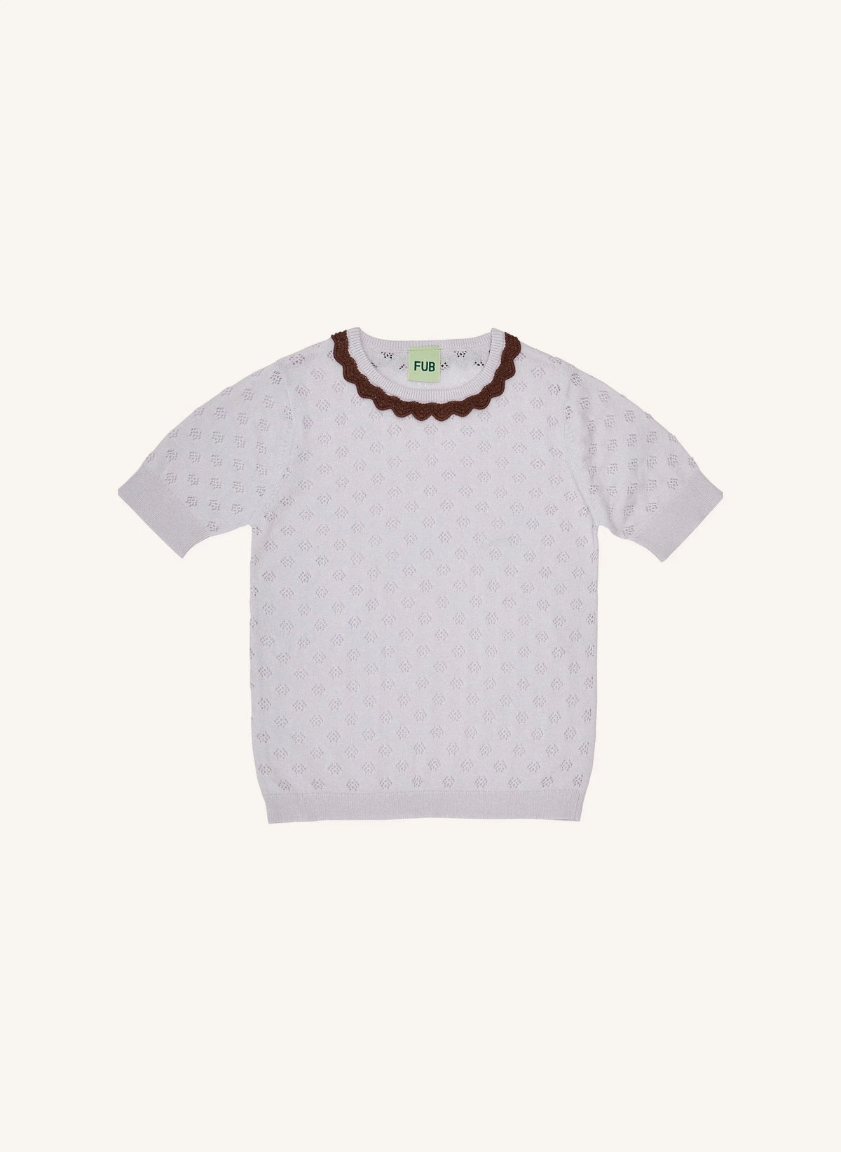 FUB - Organische Baumwolle Pointelle Pullover | Lila