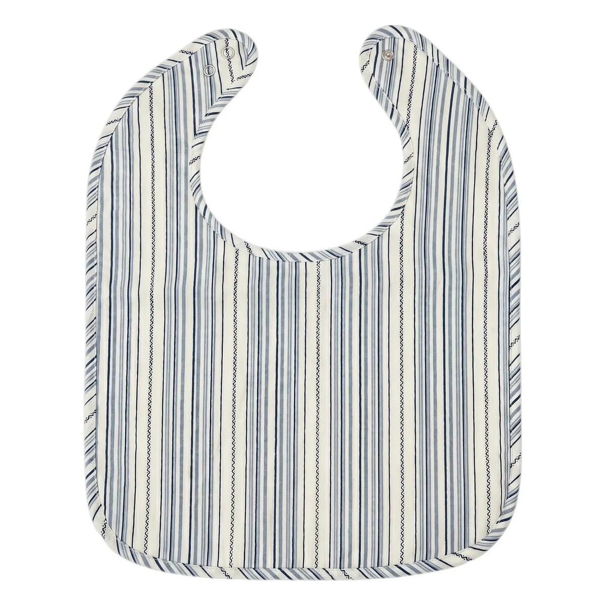 Editions Aimable - Bib Bertille | Azure gestreifte Popeline