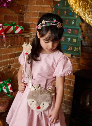 Rockahula Kids - Şenlikli Noel çift saç bandı | Açık Pembe