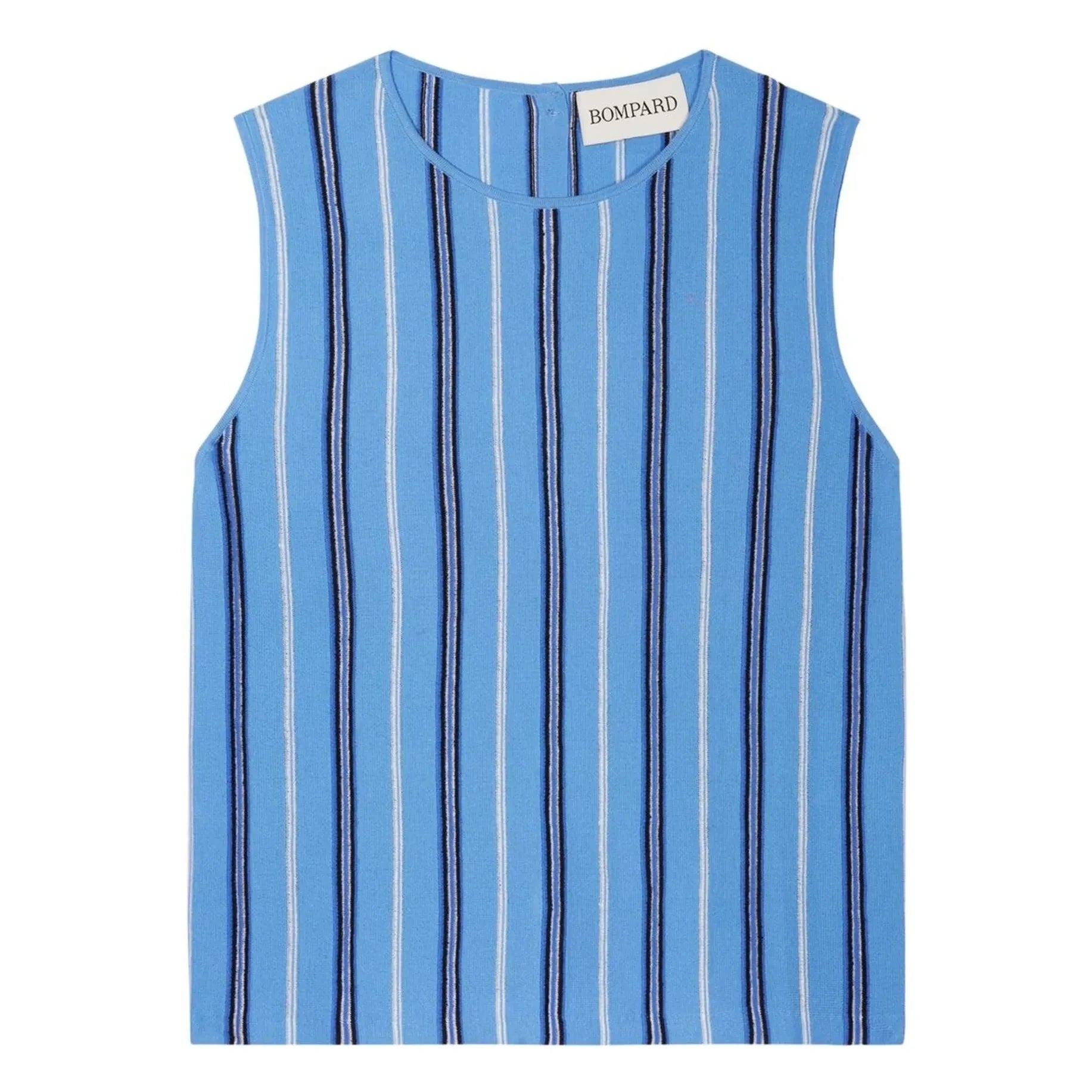 Bompard - Blauer Pullover aus Leinen, Baumwolle und Seide mit Streifen