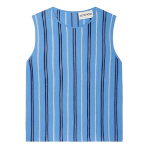Bompard - Blauer Pullover aus Leinen, Baumwolle und Seide mit Streifen