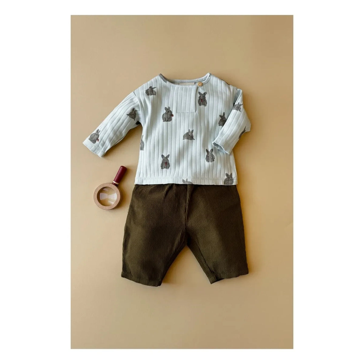 Studio Bohème - Carrott-Hose aus geripptem Samt und Bio-Baumwolle | Olive