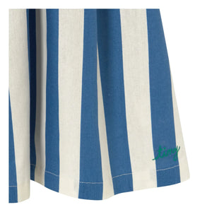Tinycottons - Leinen gestreiftes trägerloses Kleid | Blau
