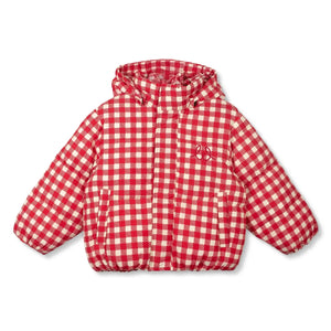 Wynken - Vichy Daunenjacke | Rot