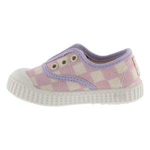 Victoria - Lona Quadrille Karierte Sneakers | Rosa