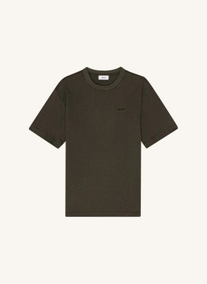 NN.07 - Nat Logo 3525 organische Baumwoll-T-Shirt | Dunkel Khaki