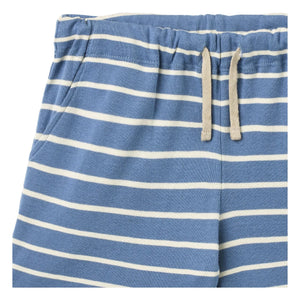 Wheat – Gestreifte Jersey-Shorts aus Bio-Baumwolle | Blau