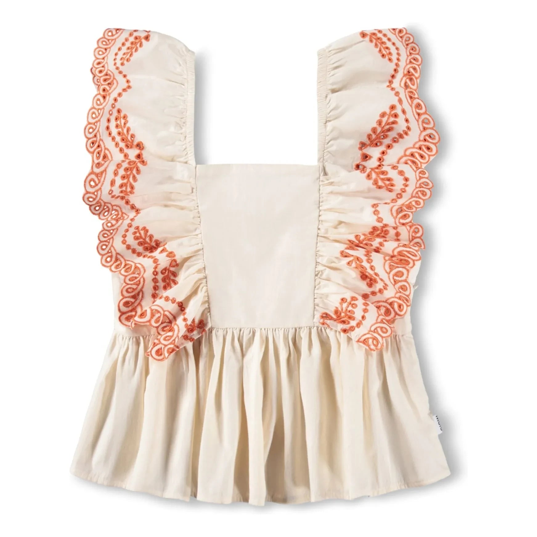 Molo - Volants Rosamond Conton Bio Top | Elfenbein