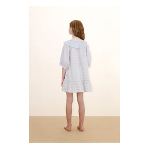 Tinycottons - Kirsch-Rüschenkleid | Eisblau