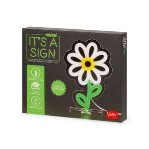 Legami - Mini Neon-Effekt LED-Schild - Es ist ein Schild Mini - Gänseblümchen