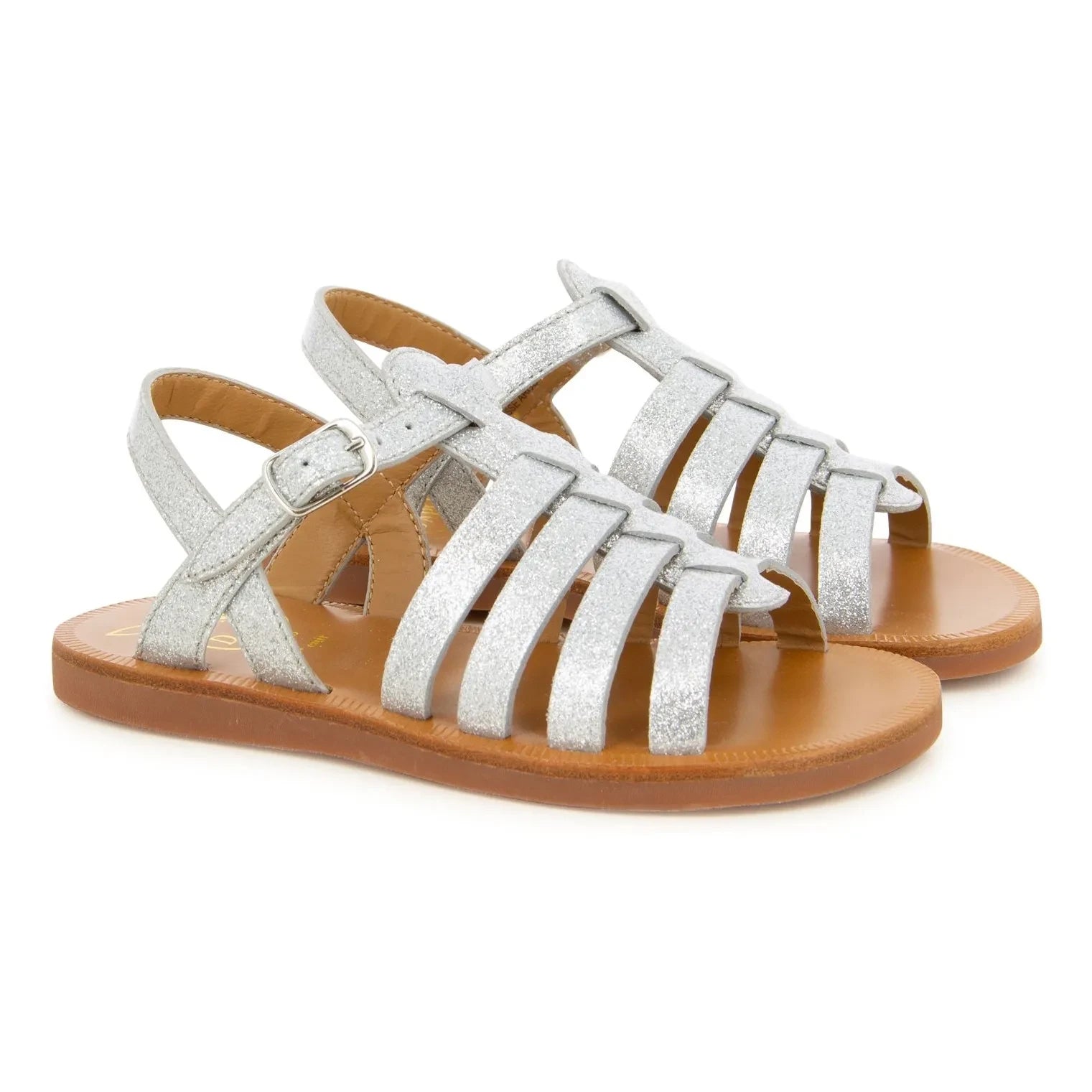 Pom d'Api - Plagette Riemchensandalen | Silber