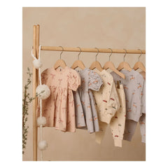 Quincy Mae - Darla Kleid Bio-Baumwolle Knoten | Koralle
