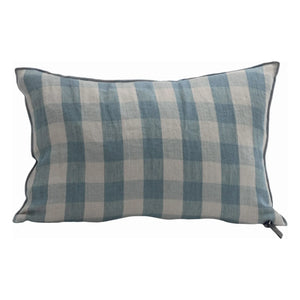 Ferienhaus - Vichy Cottage Washed Leinenkissen | Nuage