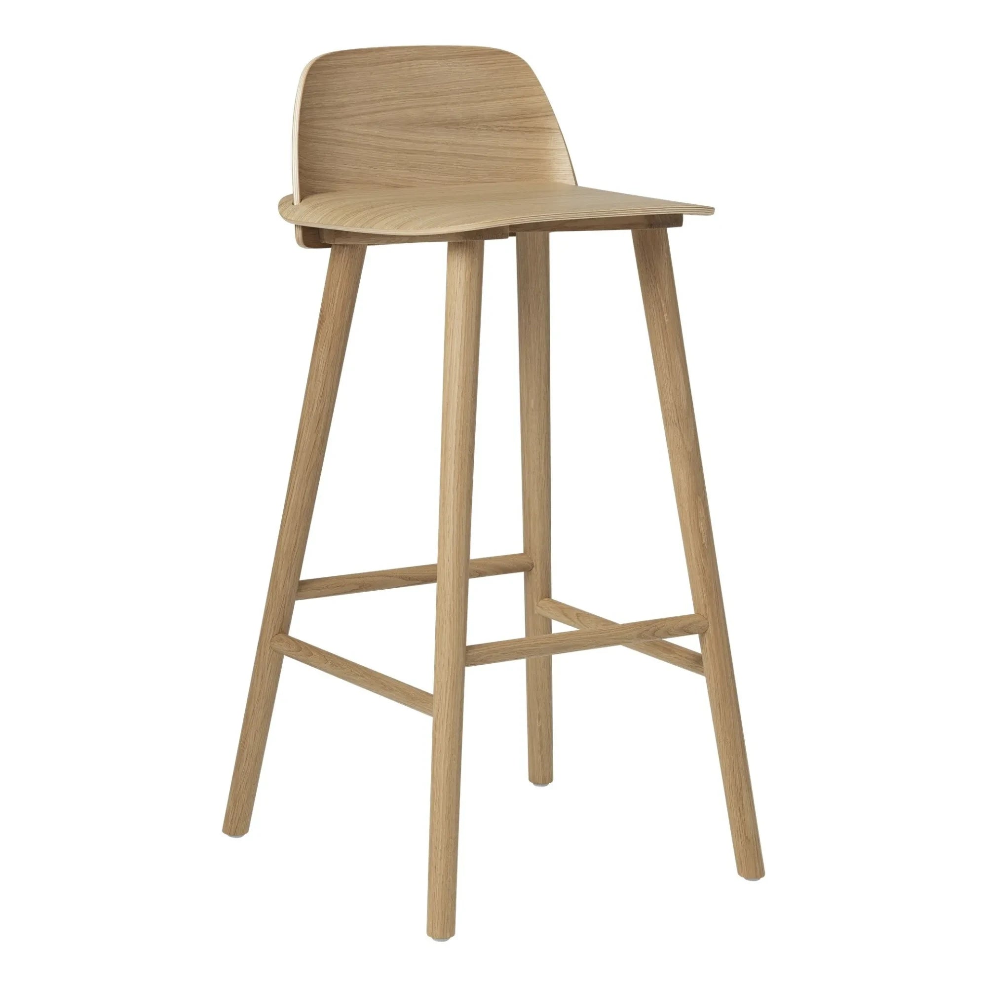 Muuto - Nerd Barhocker 75 cm | Eiche