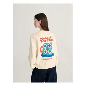 Bobo Choses - Sweat Monster Mug Organik Pamuk | Ecru
