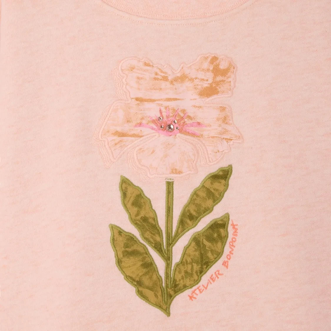 Bonpoint - Myla Fleur Bio-Pamuk-Sweatshirt | Pembe