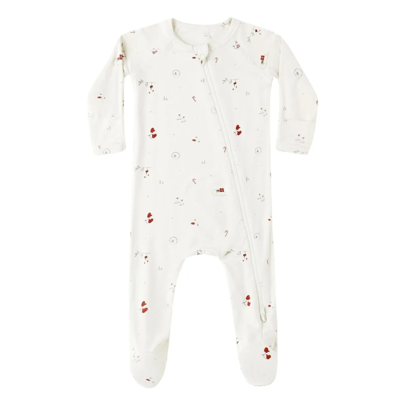 Quincy Mae - Winter Wonderland Overall mit Füßen | Ecru