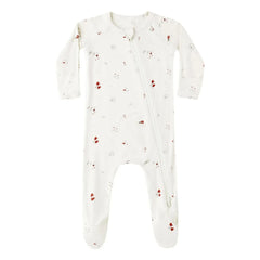Quincy Mae - Winter Wonderland Overall mit Füßen | Ecru