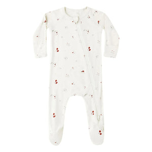 Quincy Mae - Winter Wonderland Overall mit Füßen | Ecru