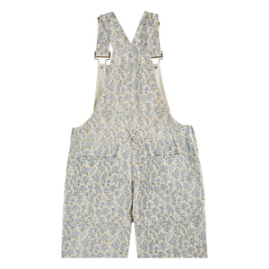Emile et Ida - Blau | Baumwoll Latzhose mit Blumenmuster