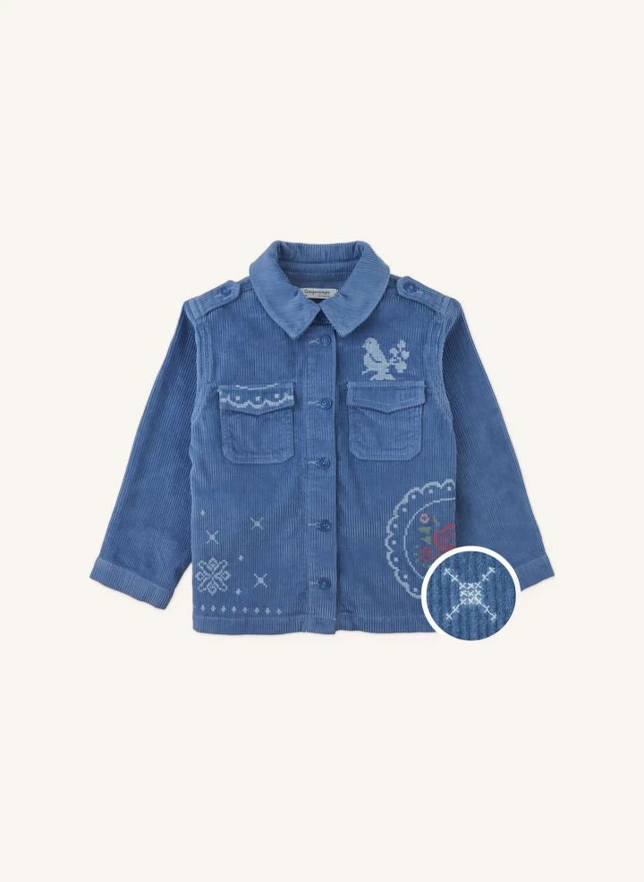 Gingersnaps - Vicenta Bestickte Samtjacke | Mavi