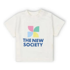 the new society - Mykonos Baby Logo T-Shirt | Ecru