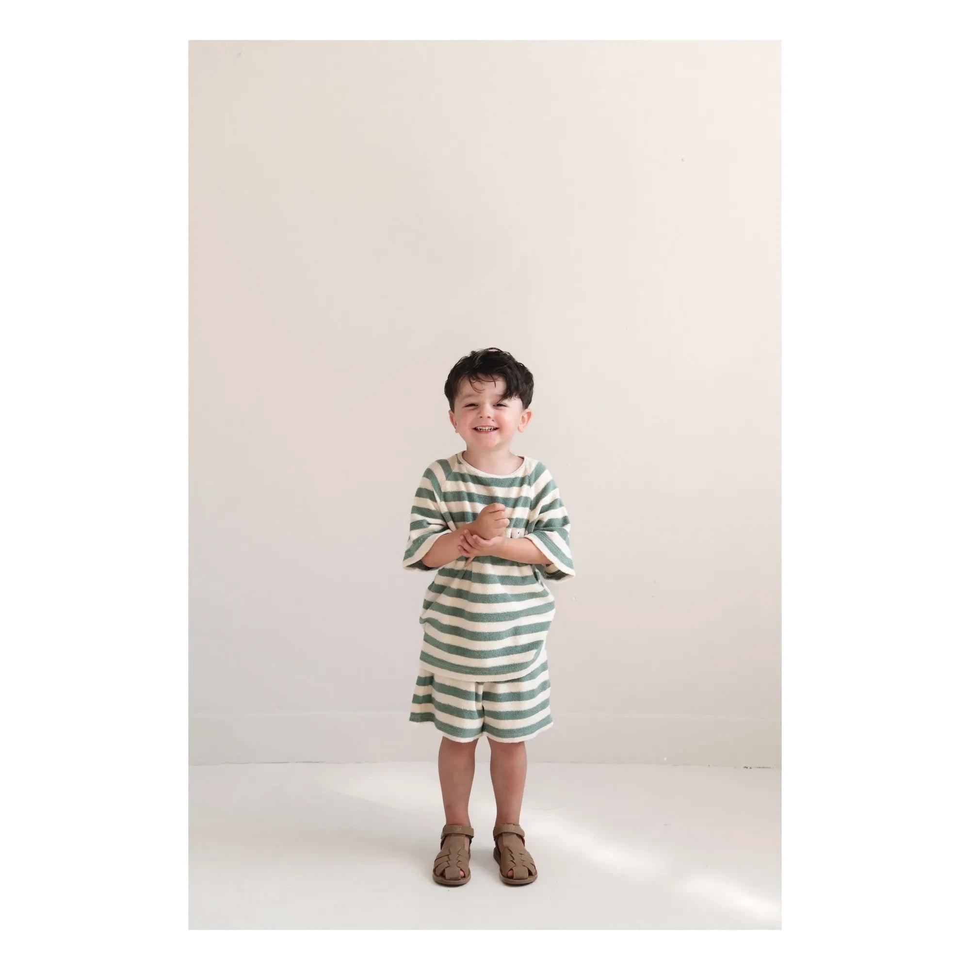 Jenest - To Rayé Bio-Baumwoll-T-Shirt | Khaki