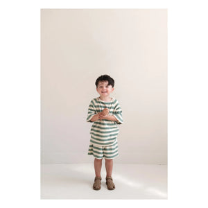 Jenest - To Rayé Bio-Baumwoll-T-Shirt | Khaki