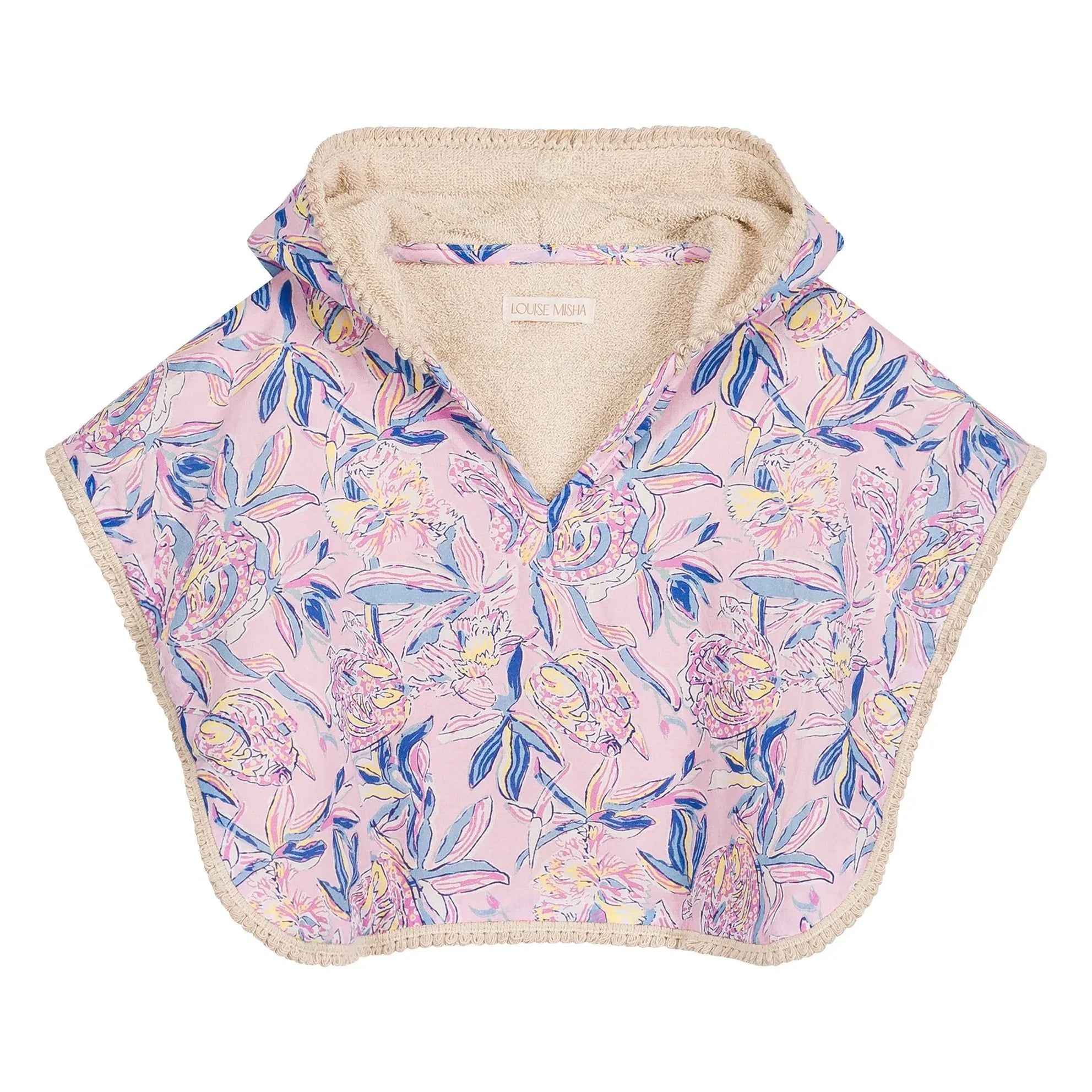 Louise Misha - Mael Badeponcho aus Bio-Baumwolle | Blassrosa