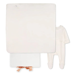 Chloé - Bio-Baumwoll-Schlafanzug und Decke Set | Weiß