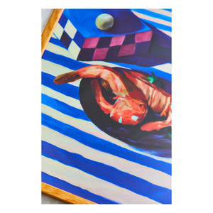 Paper Collective - Shrimp and Lines Poster von Misfitting Things | Blau
