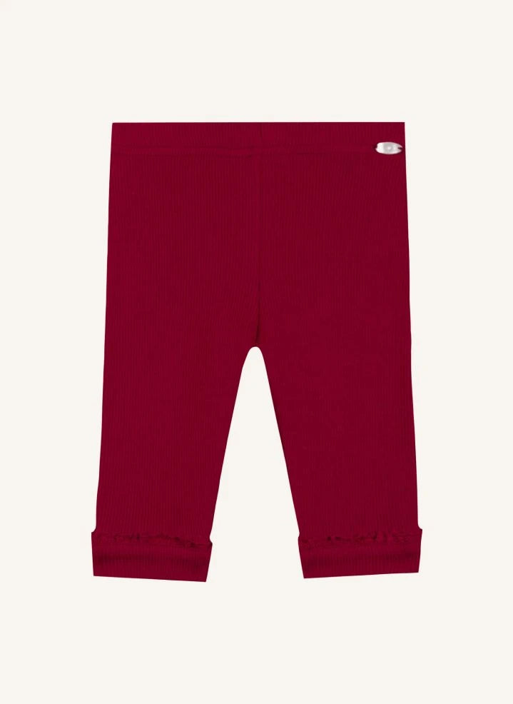 Tartine et Chocolat - Kirschrote Spitzen-Leggings