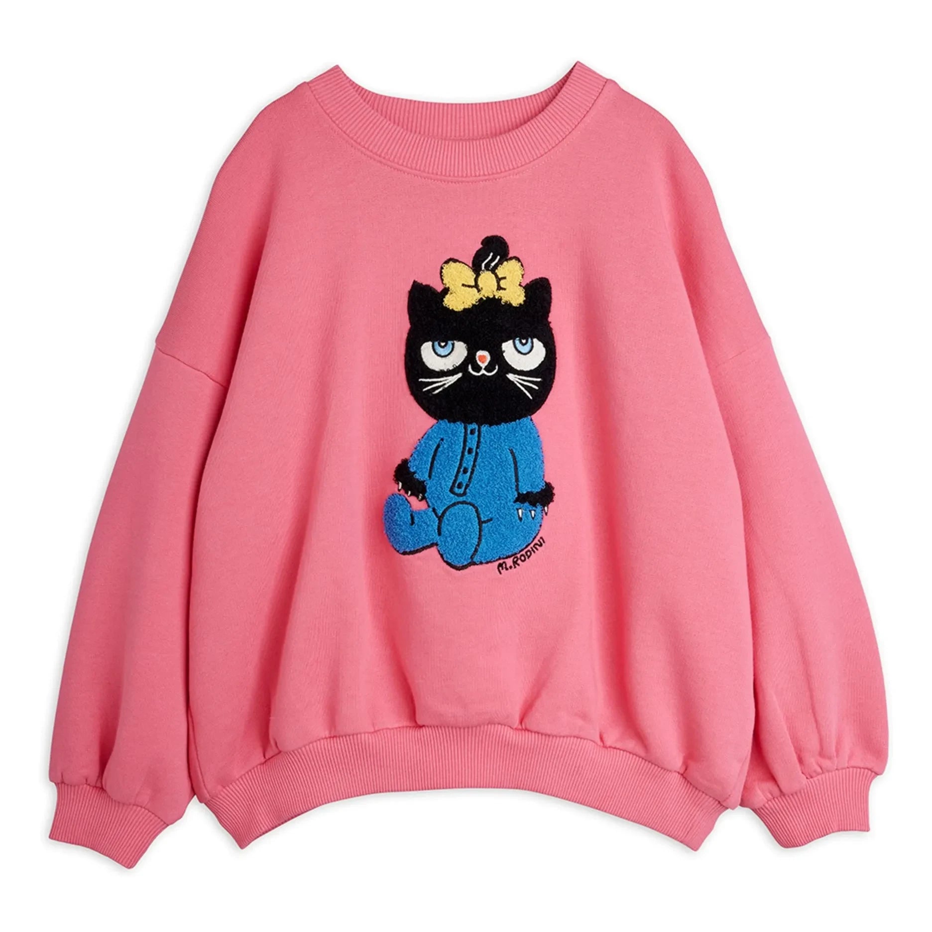 Mini Rodini - Sweatshirt Katze Bio-Baumwolle | Rosa
