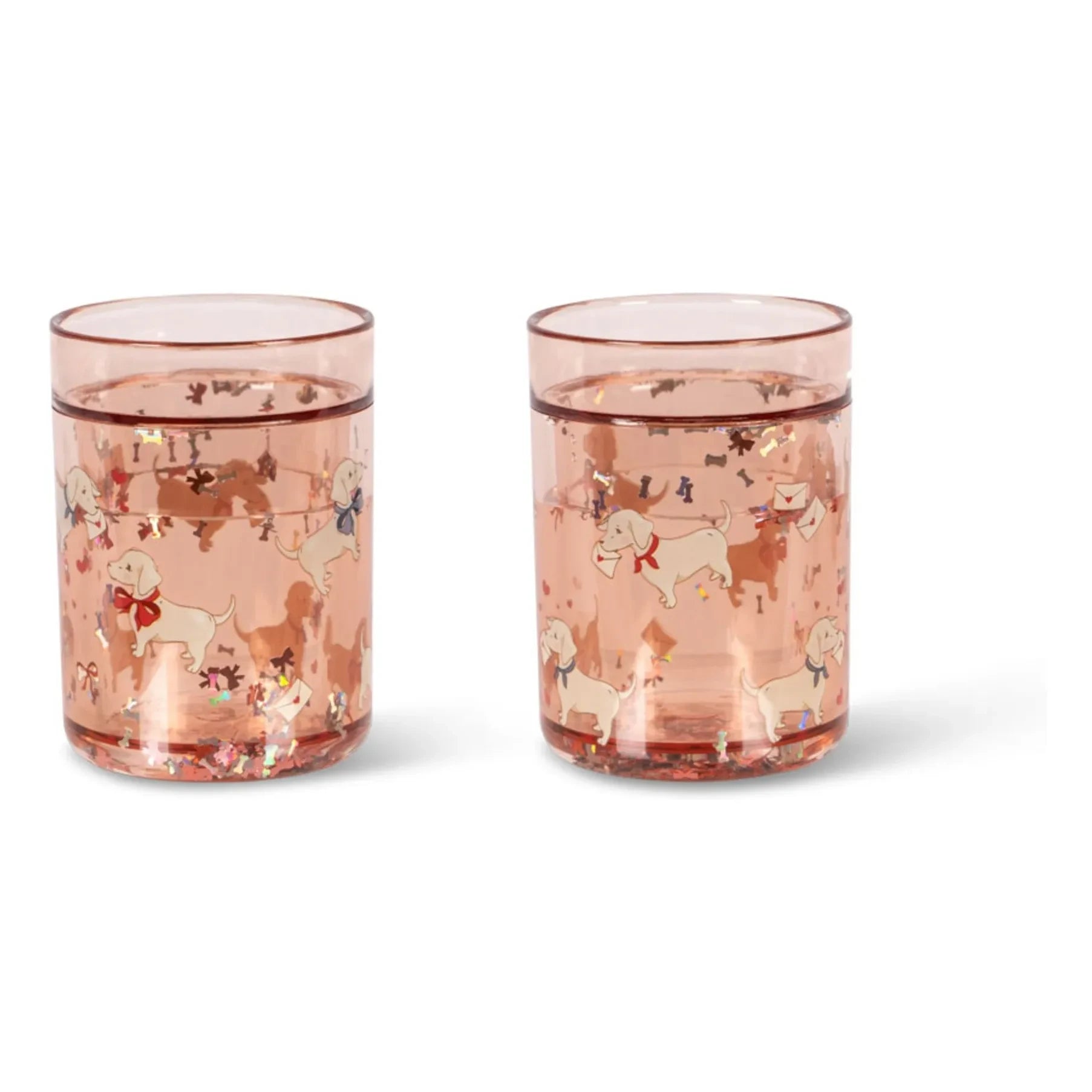 Konges Sløjd - Woof Glitzerbecher - 2er Set | Rosa