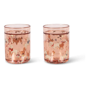 Konges Sløjd - Woof simli bardaklar - 2'li set | Pembe
