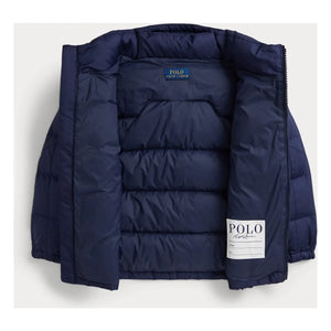 Ralph Lauren – Wattierter Mantel mit Logo aus recycelten Fasern | Marineblau