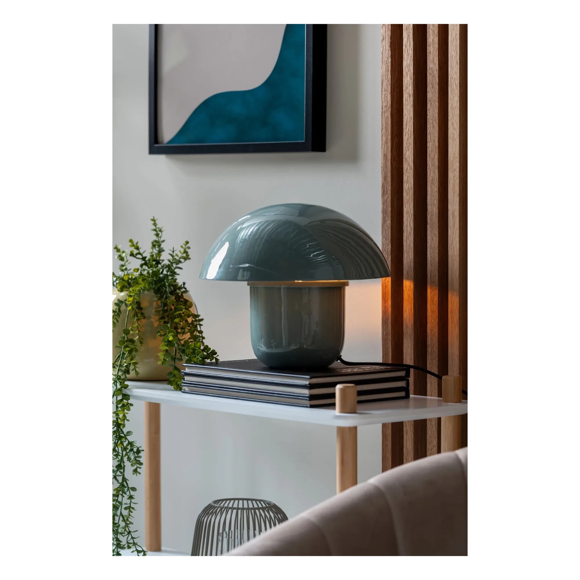 Present Time - Fat Mushroom masa lambası | Açık Mavi