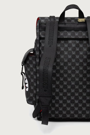 Sprayground - Schwarzer Rucksack mit Haifischen in Paris 910B9311NSZ