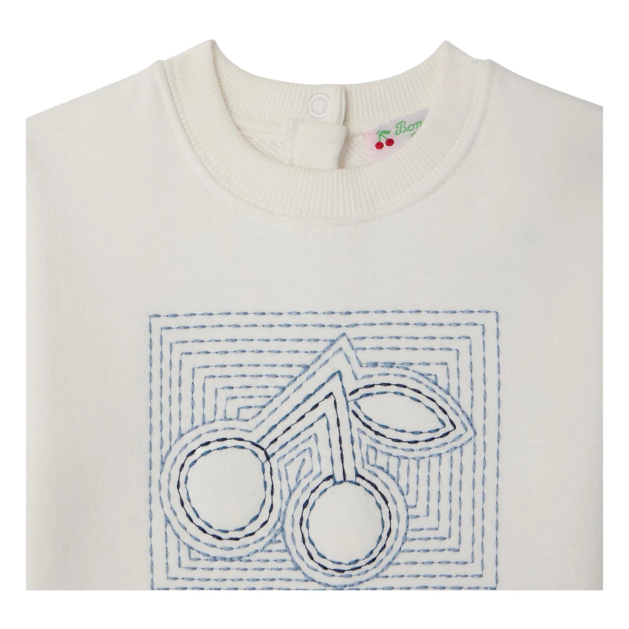Bonpoint - Sweatshirt Gena Cerise Bio-Baumwolle Baby | Creme
