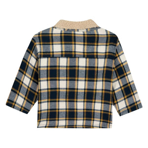 Bonton - Baby Piloti Ekoseli Ceket | Beyaz