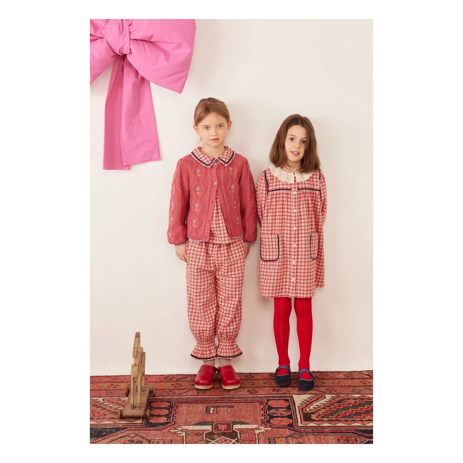 Hello Simone - Agatha kariertes Kleid | Rot