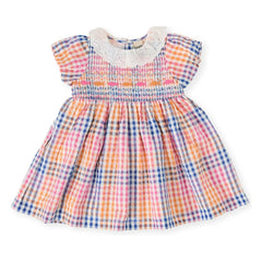 Goldie + Ace - Plissiertes Kleid Carreaux | Blau