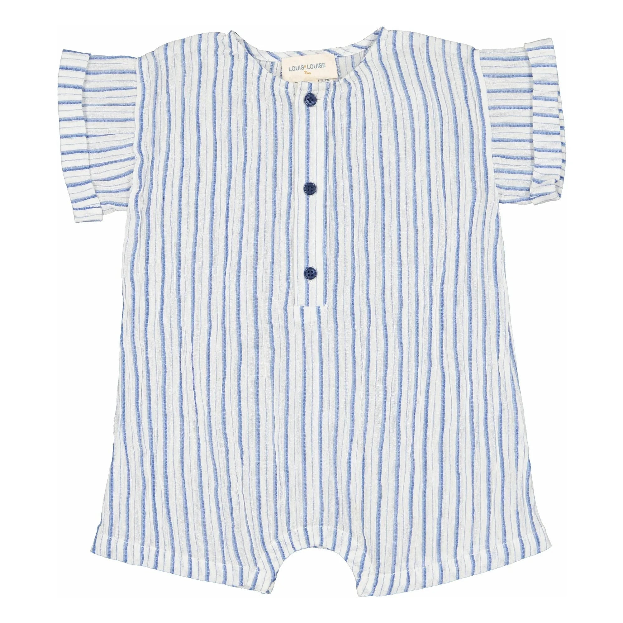 Louis Louise - Hawaii Gestreifter Strampler | Blau
