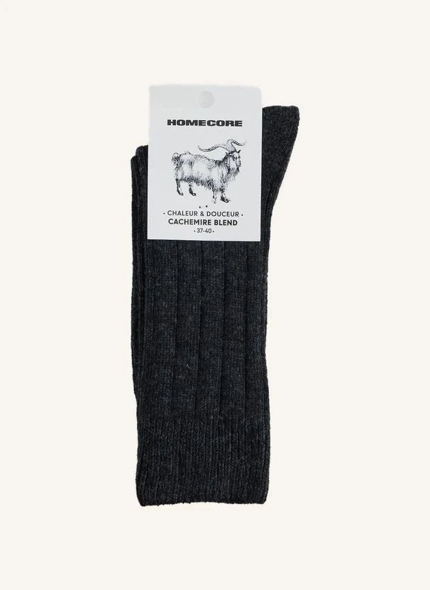 Homecore - Kaschmir Socken | Kohlegrau
