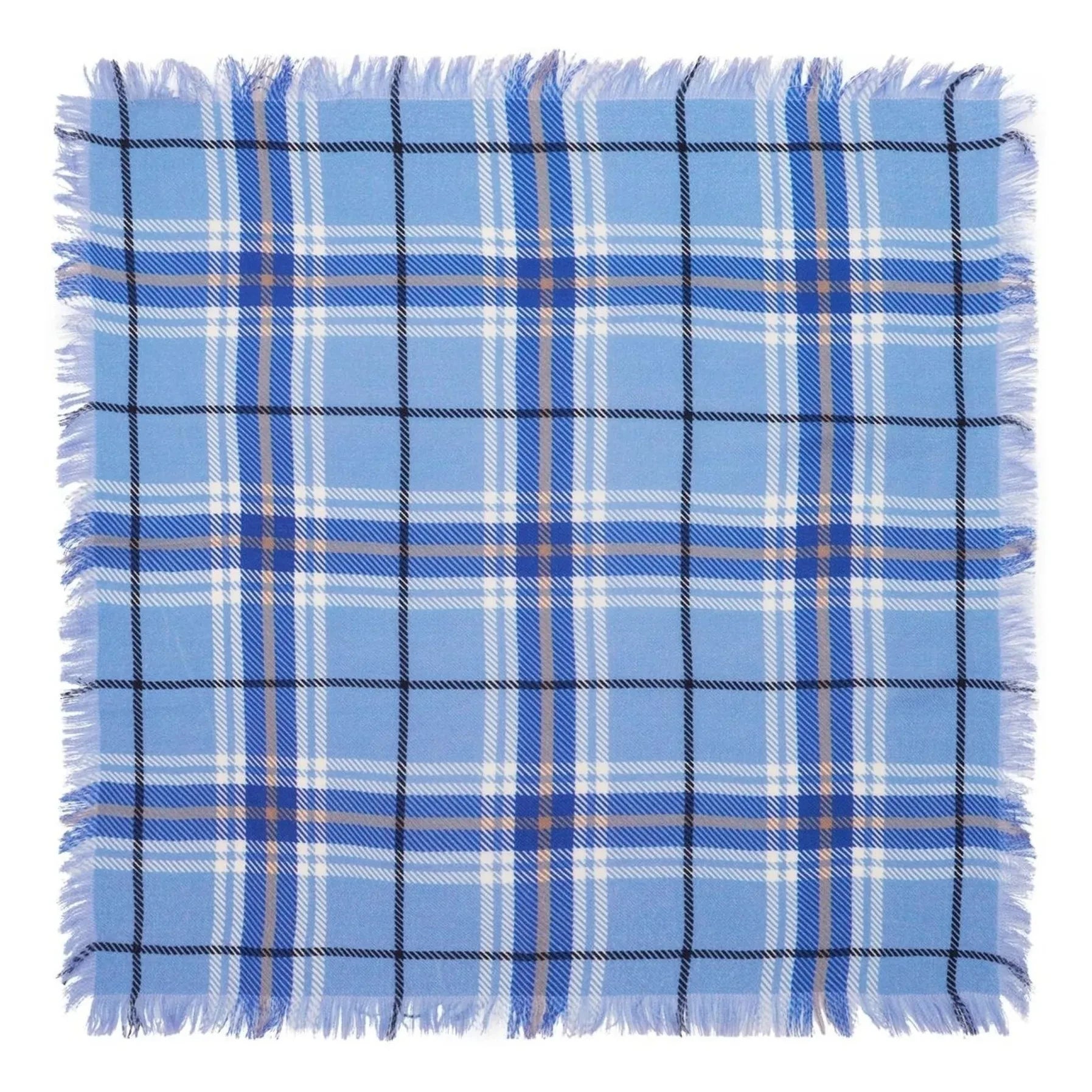 Bompard - Mini-Karo-Kaschmir-Schal | Blau