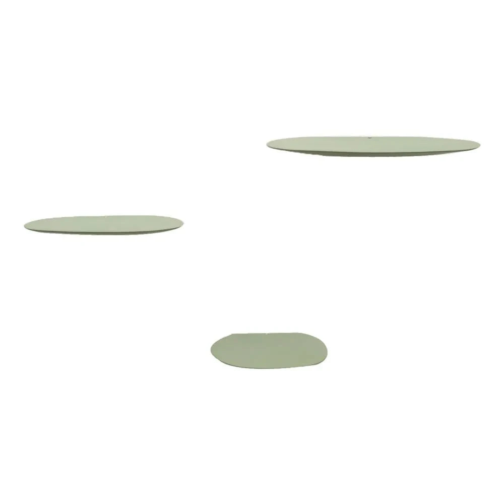 Moustache - Isola Keramikregal, Studio Brichetziegler - 3er-Set | Olivgrün